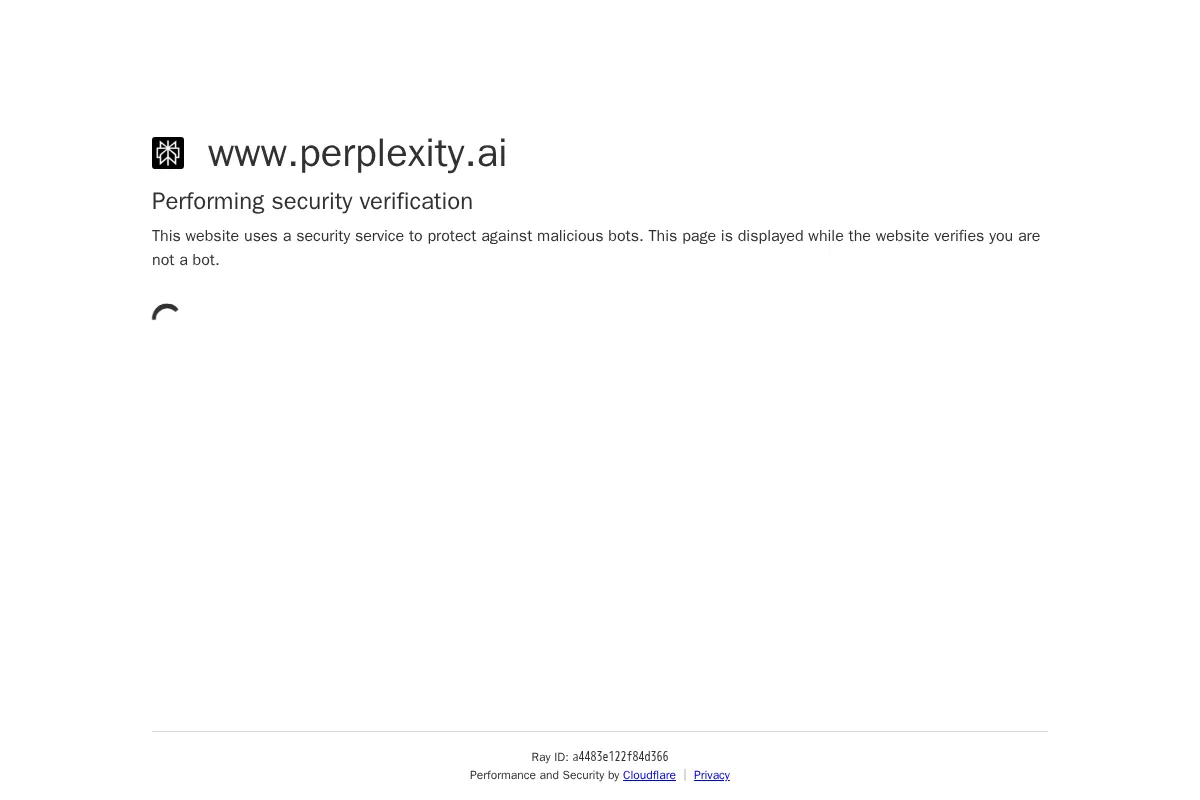 Perplexity AI 官网首页截图